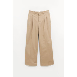 AMI BEIGE TAUPE WIDE TROUSERS